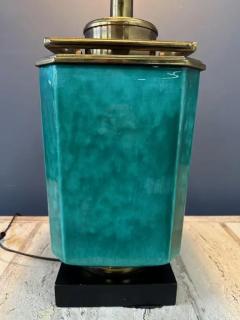 Edwin Cole Impressive Ceramic and Brass Table Lamp by Edwin Cole for Stiffel - 4021163