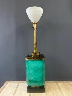 Edwin Cole Impressive Ceramic and Brass Table Lamp by Edwin Cole for Stiffel - 4021167