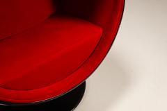 Eero Aarnio Eero Aarnio Egg Pod Chair in Black and Red Finland 1960s - 4521318