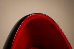 Eero Aarnio Eero Aarnio Egg Pod Chair in Black and Red Finland 1960s - 4521351