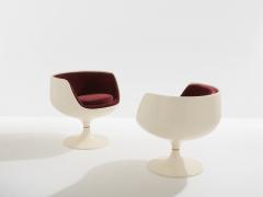 Eero Aarnio Eero Aarnio pair of Cognac chairs fiberglass alpaca velvet 1967 - 4446925