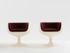 Eero Aarnio Eero Aarnio pair of Cognac chairs fiberglass alpaca velvet 1967 - 4446926