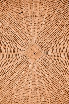 Eero Aarnio Scandinavian Modern Stool Side Table in Rattan by Eero Aarnio 1960s - 4758832