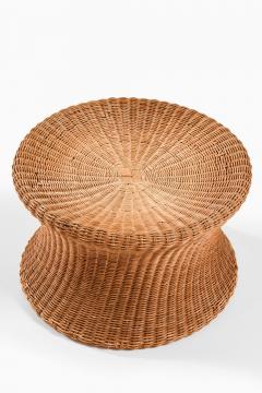 Eero Aarnio Scandinavian Modern Stool Side Table in Rattan by Eero Aarnio 1960s - 4758833