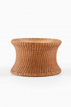 Eero Aarnio Scandinavian Modern Stool Side Table in Rattan by Eero Aarnio 1960s - 4760374