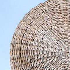 Eero Aarnio Set of Two Eero Aarnio Mushroom Juttu Stools In Rattan Wicker Asko 1960s - 4722216