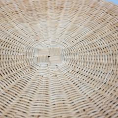 Eero Aarnio Set of Two Eero Aarnio Mushroom Juttu Stools In Rattan Wicker Asko 1960s - 4722218