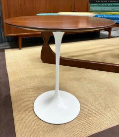 Eero Saarinen 1960s Eero Saarinen Walnut Tulip Side Table Label Refinished - 3896333