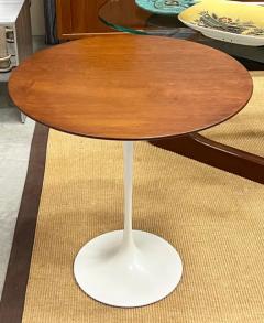 Eero Saarinen 1960s Eero Saarinen Walnut Tulip Side Table Label Refinished - 3896357