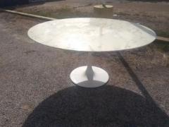 Eero Saarinen 60 Marble Top Saarinen Style Tulip Dining Table - 3877834