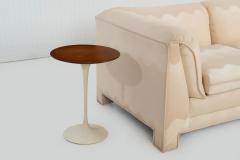 Eero Saarinen Early Eero Saarinen Tulip Side Tables c 1960 Walnut Tops Cast Iron Bases - 4485209