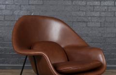 Eero Saarinen Early Eero Saarinen Womb Cognac Leather Chair for Knoll - 4094919