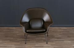 Eero Saarinen Early Eero Saarinen Womb Forest Green Leather Chair for Knoll - 3801330