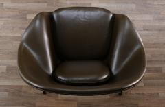 Eero Saarinen Early Eero Saarinen Womb Forest Green Leather Chair for Knoll - 3801336