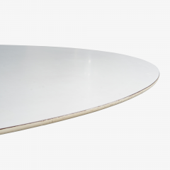 Eero Saarinen Early Eero Saarinen for Knoll Oval Pedestal Tulip Coffee Table in White Laminate - 3829357