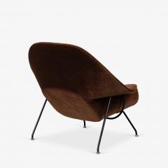 Eero Saarinen Early Eero Saarinen for Knoll Womb Chair Ottoman in Chocolate Mohair - 4242670