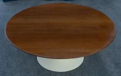 Eero Saarinen Early Restored Saarinen Knoll 42 Round Tulip Coffee Table Walnut Iron Base - 3910232