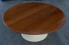 Eero Saarinen Early Restored Saarinen Knoll 42 Round Tulip Coffee Table Walnut Iron Base - 3910239