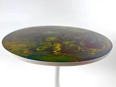Eero Saarinen Eero Saarinen MCM Style Tulip Dining or Center Table with Epoxy Resin Design Top - 4022429