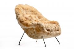 Eero Saarinen Eero Saarinen Womb Chair for Knoll Upholstered in Hand Sewn Champagne Alpaca - 4333694