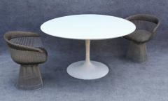 Eero Saarinen Eero Saarinen for Knoll Early Tulip Table Cast Iron Base White Laminate 54  - 3562230