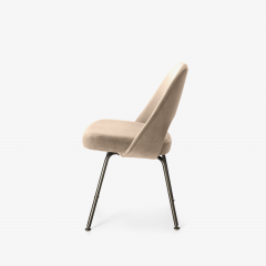 Eero Saarinen Eero Saarinen for Knoll Executive Armless Chairs in Sand Velvet Bronze - 2810203