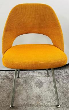 Eero Saarinen Eero Saarinen for Knoll MCM Tumeric Orange Uphostery Side Chair a Pair - 3815890