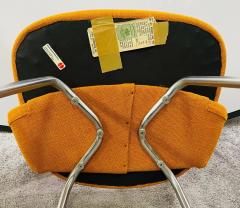 Eero Saarinen Eero Saarinen for Knoll MCM Tumeric Orange Uphostery Side Chair a Pair - 3815896