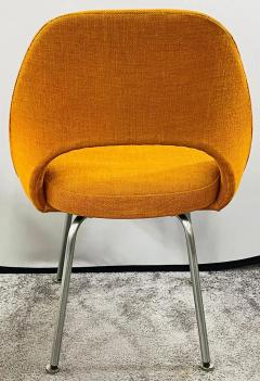 Eero Saarinen Eero Saarinen for Knoll MCM Tumeric Orange Uphostery Side Chair a Pair - 3815897