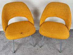 Eero Saarinen Eero Saarinen for Knoll MCM Tumeric Orange Uphostery Side Chair a Pair - 3816054