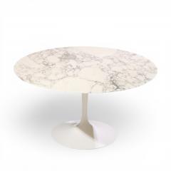 Eero Saarinen Eero Saarinen for Knoll Mid Century 54 Tulip Carrara Marble Dining Table - 4639232