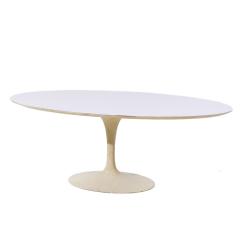 Eero Saarinen Eero Saarinen for Knoll Mid Century 78 Inch Oval Tulip Dining Table - 4028526