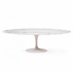 Eero Saarinen Eero Saarinen for Knoll Mid Century 96 inch Oval Marble Tulip Dining Table - 4239433