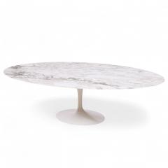 Eero Saarinen Eero Saarinen for Knoll Mid Century 96 inch Oval Marble Tulip Dining Table - 4239434
