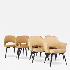 Eero Saarinen Eero Saarinen for Knoll Mid Century Bentwood Executive Dining Chairs Set of 10 - 4211618
