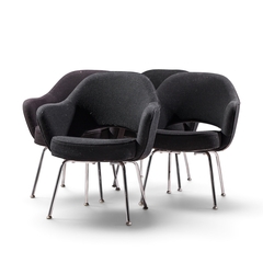 Eero Saarinen Eero Saarinen for Knoll Mid Century Executive Dining Chairs Set of 4 - 4731970