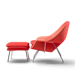 Eero Saarinen Eero Saarinen for Knoll Mid Century Medium Womb Chairs Pair with Ottoman - 4714473