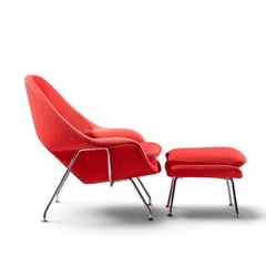 Eero Saarinen Eero Saarinen for Knoll Mid Century Medium Womb Chairs Pair with Ottoman - 4714477