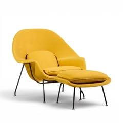 Eero Saarinen Eero Saarinen for Knoll Mid Century Womb Lounge Chairs with Ottomans Pair - 4704430