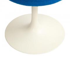 Eero Saarinen Eero Saarinen for Knoll Stool Swivel Blue White Signed - 2833771