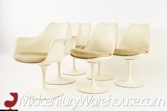 Eero Saarinen Eero Saarinen for Knoll Tulip Dining Chairs with Two Captains Chairs Set of 6 - 2580053