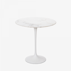 Eero Saarinen Eero Saarinen for Knoll Tulip Pedestal 20 Side Tables in Calacatta Marble Pair - 2995335