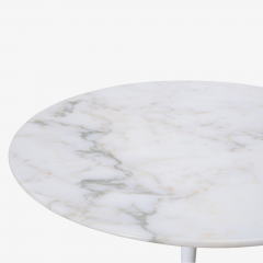 Eero Saarinen Eero Saarinen for Knoll Tulip Pedestal 20 Side Tables in Calacatta Marble Pair - 2995342