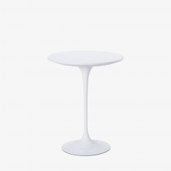 Eero Saarinen Eero Saarinen for Knoll Tulip Pedestal Accent Side Table in White Laminate - 3135546