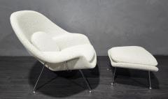 Eero Saarinen Eero Saarinen for Knoll Womb Chair and Ottoman in Off White Boucle - 4290260