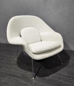 Eero Saarinen Eero Saarinen for Knoll Womb Chair and Ottoman in Off White Boucle - 4290265