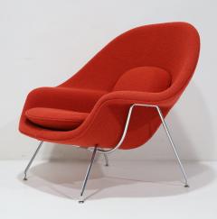 Eero Saarinen Eero Saarinen for Knoll Womb Chair and Ottoman in Red Boucle - 4543793