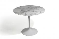 Eero Saarinen Knoll Saarinen 35 Round Arabescato Marble Dining Table - 1264761