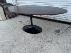 Eero Saarinen Knoll Saarinen Black Tulip Base 78 Oval Walnut Top Dining Conference Table - 4271696