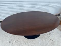 Eero Saarinen Knoll Saarinen Black Tulip Base 78 Oval Walnut Top Dining Conference Table - 4271707